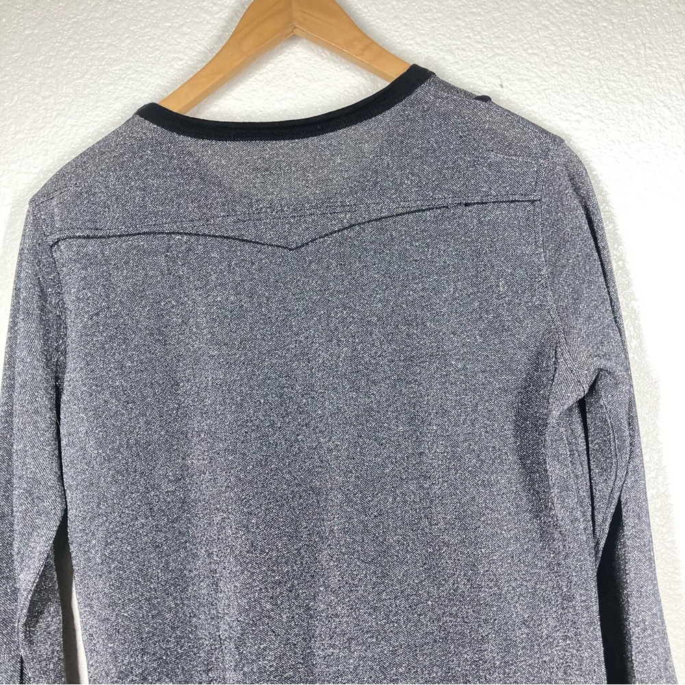 Zadig & Voltaire Metallic Dress Small Crew Neck Long Sleeves Silver Black - Picture 13 of 16
